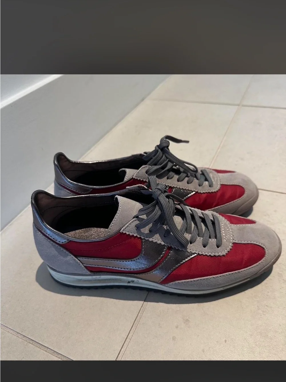 Jeffrey Campbell Gray and Red Women's Sneakers